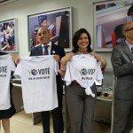 La vicepresidenta Margarita Cedeño de Fernández junto a Lorenzo Jiménez de Luis del PNUD Carlos Fernández especialista en Objetivos del Milenio y Altagracia Suriel de Prosoli 1