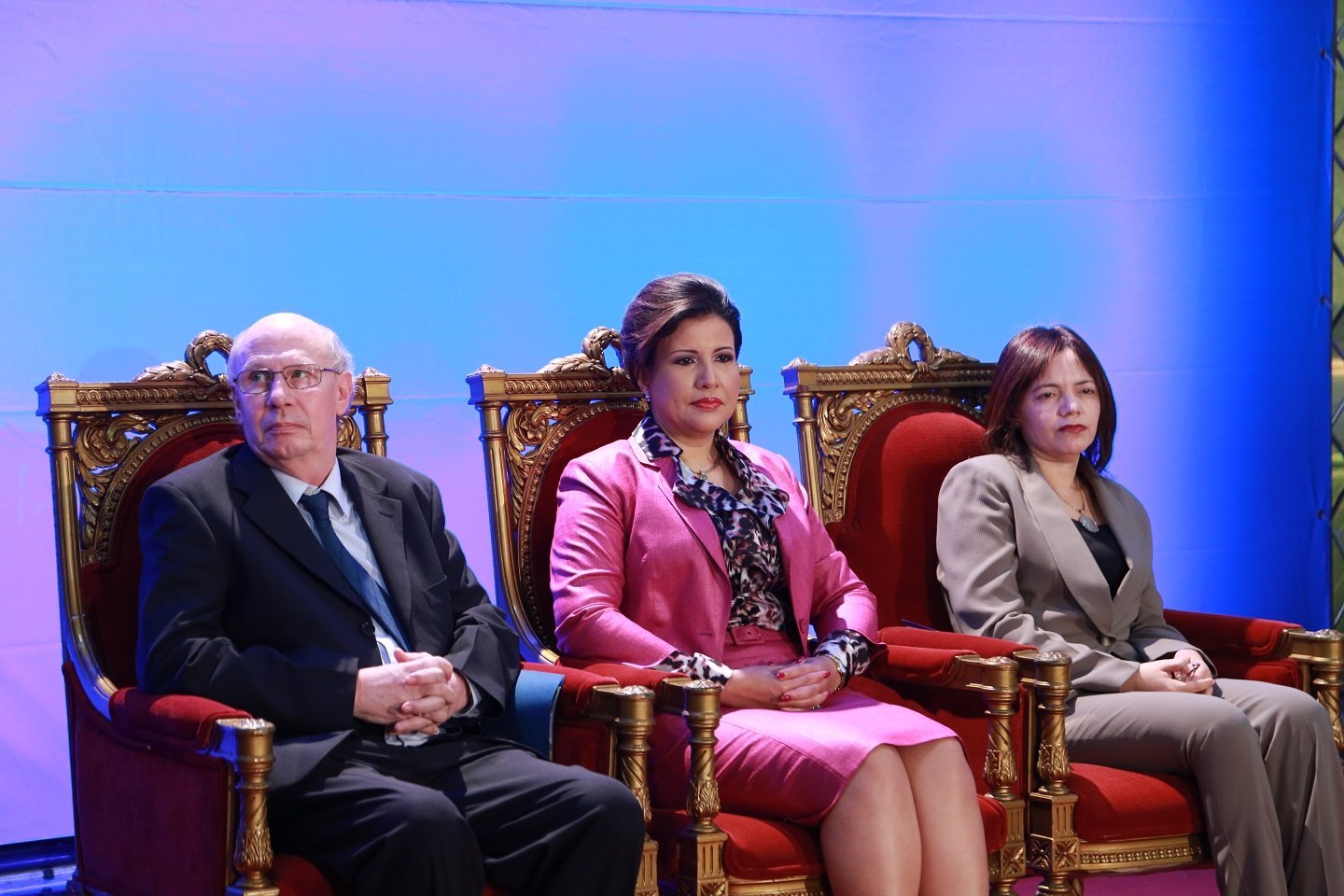 La vicepresidenta Cedeño de Fernandez Jorge Fanlo del PMA y Altagracia Suriel directora de Prosoli