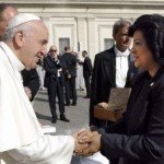 Cristina Lizardo y el Papa