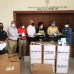 instituciones empresariales de santiago entregan materiales y un vehiculo para enfrentar el covid 19