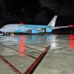 ya llego al pais el avion comercial mas grande del mundo con insumos sanitarios