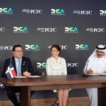 Foto 1 Eduardo Sanz Lovaton la vicepresidenta de la Republica Raquel Pena y el sultan Ahmed Bin Sulayem.